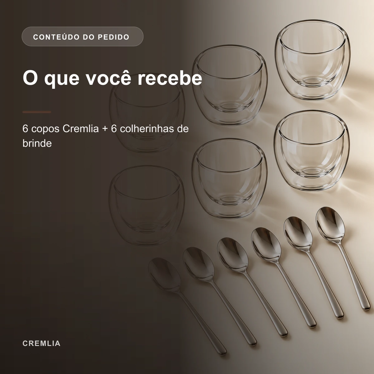 Conteúdo recebido de Kit 6 Copos de Vidro Parede Dupla 80 ml